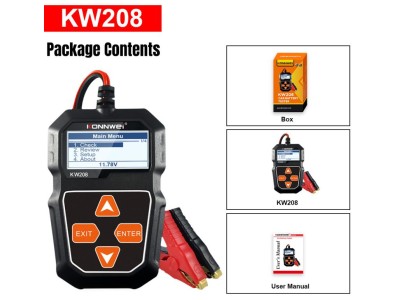 Bateria KONNWEI KW208 12 V Monitor de de carro testador profissional de bateria de carro - Imagem 1