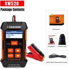 Bateria KONNWEI KW520 12V10 A /24V5 A automotivo caminh&atilde;o testador Carregador Chumbo &Aacute;cido Bateria Carro...