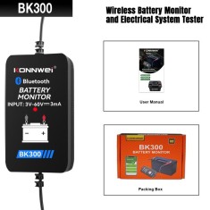 Bateria Detector de de carro de partida acidificada ao chumbo KONNWEI BK300