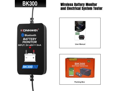 Bateria Detector de de carro de partida acidificada ao chumbo KONNWEI BK300 - Imagem 1