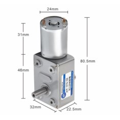 Motor JGY-370 de redu&ccedil;&atilde;o dc motor de redu&ccedil;&atilde;o eixo duplo dc12 v 210 rpm/min