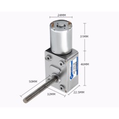Motor de redu&ccedil;&atilde;o JGY-370 DC M6 com eixo de parafuso &uacute;nico DC12 V 14 RPM/MIN