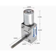 Motor de redu&ccedil;&atilde;o JGY-370 DC M6 com eixo de parafuso &uacute;nico DC12 V 25 RPM/MIN