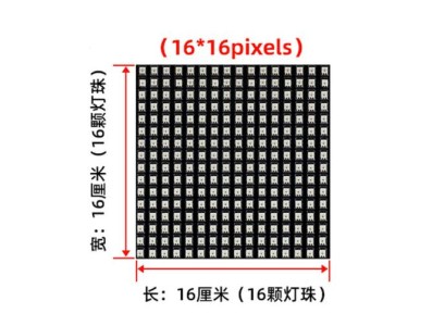 M&oacute;dulo A tela flex&iacute;vel da matriz do painel do pixel dos diodos emissores de luz WS2812 RGB 16x16 conduziu... - Imagem 1