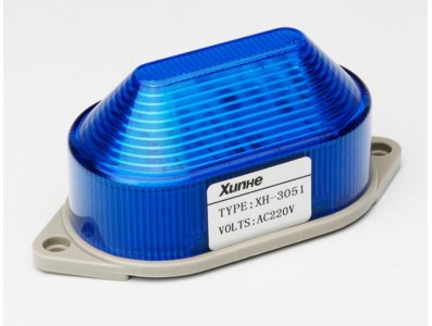Farol estrobosc&oacute;pico LED de alta intensidade 24 V sem som azul - Imagem 1