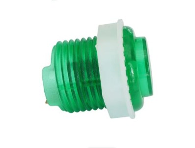 Bot&atilde;o Arcade LED 24 mm Verde - Imagem 1
