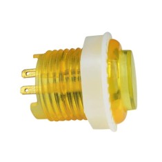 Bot&atilde;o Arcade LED 24 mm Amarelo