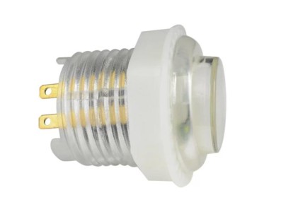 Bot&atilde;o Arcade LED 24 mm Branco - Imagem 1