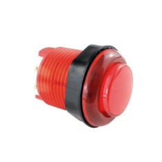 Bot&atilde;o Arcade LED 28 mm Vermelho