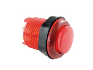 Bot&atilde;o Arcade LED 28 mm Vermelho - Imagem 1
