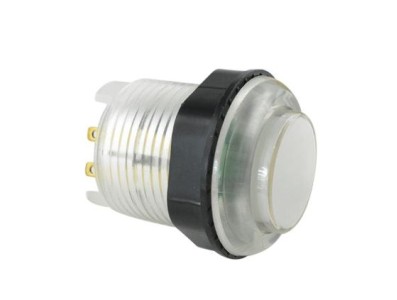 Bot&atilde;o Arcade LED 28 mm Branco - Imagem 1