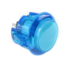 Bot&atilde;o de cristal arcade LED 30 mm azul
