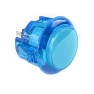 Bot&atilde;o de cristal arcade LED 30 mm azul