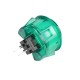 Bot&atilde;o de cristal arcade LED 30 mm verde - Thumb 1