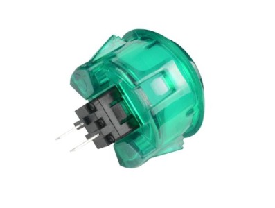 Bot&atilde;o de cristal arcade LED 30 mm verde - Imagem 1