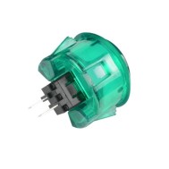 Bot&atilde;o de cristal arcade LED 30 mm verde
