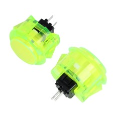 Bot&atilde;o Cristal Arcade LED 30 mm Amarelo