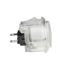 Bot&atilde;o de cristal arcade LED 30 mm branco