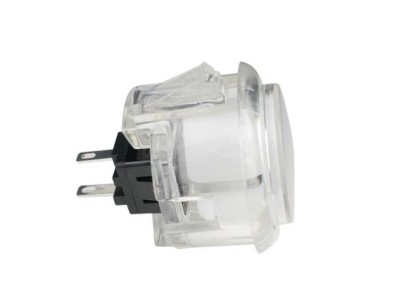 Bot&atilde;o de cristal arcade LED 30 mm branco - Imagem 1