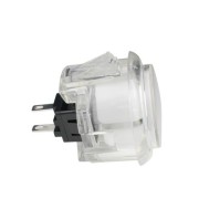 Bot&atilde;o de cristal arcade LED 30 mm branco