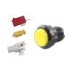 Suporte Bot&atilde;o Arcade LED 33 mm + microinterruptor YJX + + LED amarelo - Thumb 1