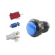 Suporte Bot&atilde;o Arcade LED 33 mm + microinterruptor YJX + + LED azul - Thumb 1