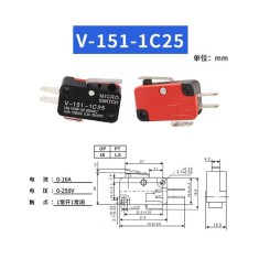Interruptor de limite de curso do microinterruptor V-151-1C25