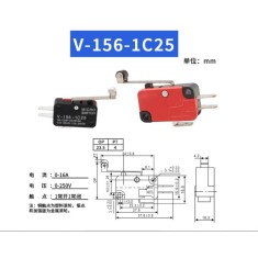 Interruptor de limite de curso do microinterruptor V-156-1C25