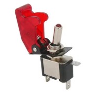 Chave seletora com luz Rocker ASW-07D com tampa &agrave; prova d'&aacute;gua vermelha