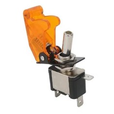 Chave seletora com luz Rocker ASW-07D com tampa &agrave; prova d'&aacute;gua amarela