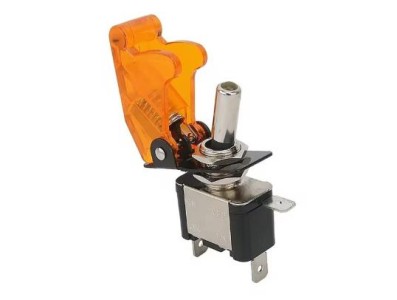 Chave seletora com luz Rocker ASW-07D com tampa &agrave; prova d'&aacute;gua amarela - Imagem 1