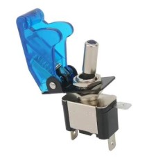 Chave seletora com luz Rocker ASW-07D com tampa imperme&aacute;vel azul