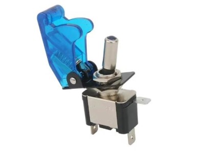Chave seletora com luz Rocker ASW-07D com tampa imperme&aacute;vel azul - Imagem 1