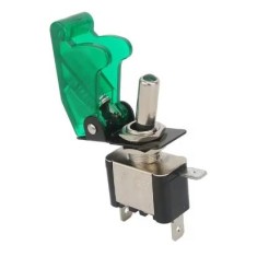 Chave seletora com luz Rocker ASW-07D com tampa imperme&aacute;vel verde