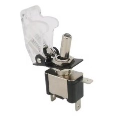 Chave seletora com luz Rocker ASW-07D com tampa imperme&aacute;vel branca