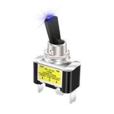 Chave Interruptor de giro do carro com LED ASW-07D-2 SPST On/Off 2 posi&ccedil;&otilde;es 3 pinos azul