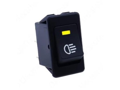 ASW-17D Interruptor de luz de nevoeiro universal para carro 4 pinos amarelo - Imagem 1
