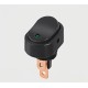 Interruptor modificador de carro com luz LED ASW-20D 12 V luz verde - Thumb 1