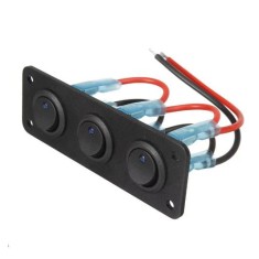 Painel de interruptor de altern&acirc;ncia de 3 gangues 12 V USB automotivo barco n&aacute;utico RV caminh&atilde;o