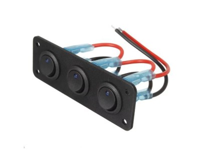 Painel de interruptor de altern&acirc;ncia de 3 gangues 12 V USB automotivo barco n&aacute;utico RV caminh&atilde;o - Imagem 1