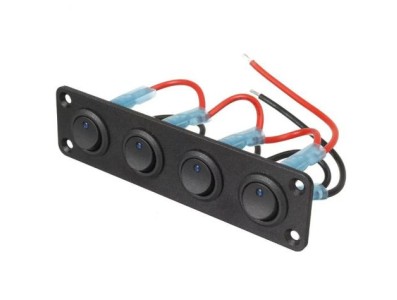 Painel de interruptor de altern&acirc;ncia de 4 gangues 12 V USB automotivo barco n&aacute;utico RV caminh&atilde;o - Imagem 1