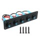 Painel de interruptor de altern&acirc;ncia de 5 gangues 12 V USB automotivo barco n&aacute;utico RV caminh&atilde;o - Thumb 1