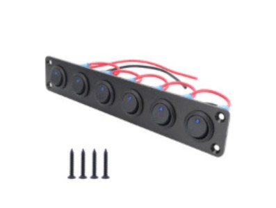 Painel de interruptor de altern&acirc;ncia de 6 gangues 12 V USB automotivo barco n&aacute;utico RV caminh&atilde;o - Imagem 1