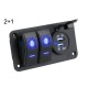 Volt&iacute;metro Painel de interruptor de carro &agrave; prova d'&aacute;gua de 1/2 gangue 12 V / 24 V controle de altern&acirc;ncia... - Thumb 1