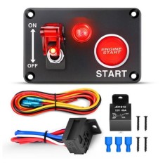 Painel de interruptor oscilante de partida de carro de corrida de 1 gangue 12 V