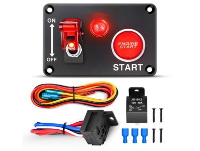 Painel de interruptor oscilante de partida de carro de corrida de 1 gangue 12 V - Imagem 1
