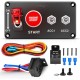 Painel de interruptor oscilante de partida de carro de corrida de 2 gangues 12 V - Thumb 1