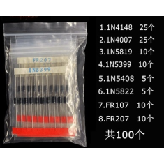 Kit 100 pe&ccedil;as de diodos comuns para Arduino