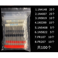 Kit 100 pe&ccedil;as de diodos comuns para Arduino
