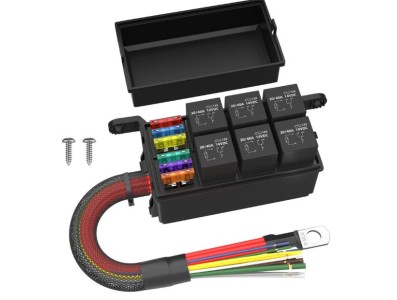 RB-R6F6-W2 Soquete de rel&eacute; com fio de 12 V e 6 vias - Imagem 1